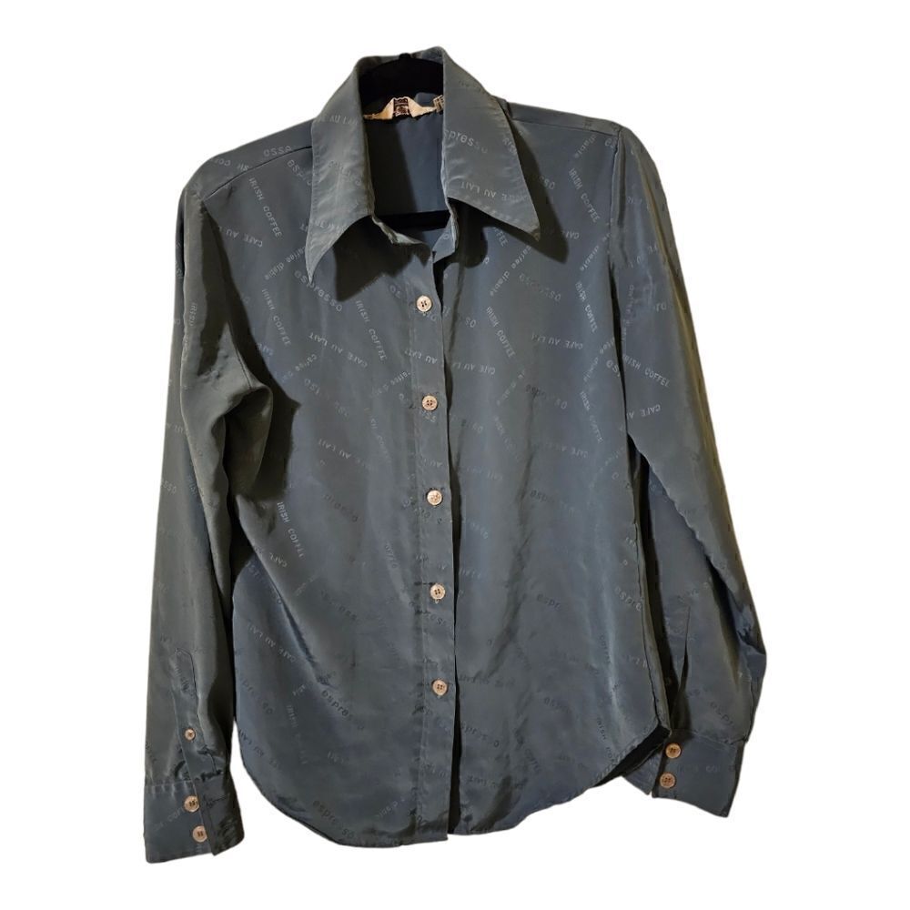 ESPRESSO BY CHESTNUT RIDGE "Coffee" Button Down Shirt - Size 16